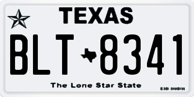 TX license plate BLT8341