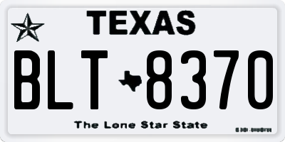 TX license plate BLT8370