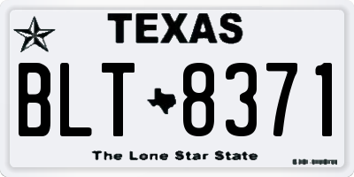 TX license plate BLT8371