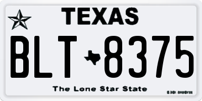 TX license plate BLT8375