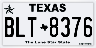 TX license plate BLT8376