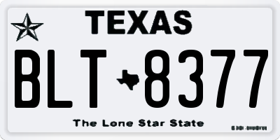 TX license plate BLT8377