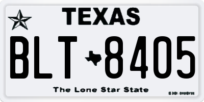 TX license plate BLT8405