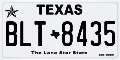 TX license plate BLT8435