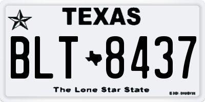 TX license plate BLT8437