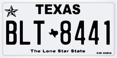 TX license plate BLT8441