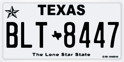 TX license plate BLT8447