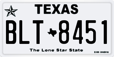 TX license plate BLT8451