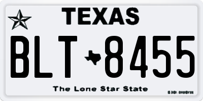 TX license plate BLT8455