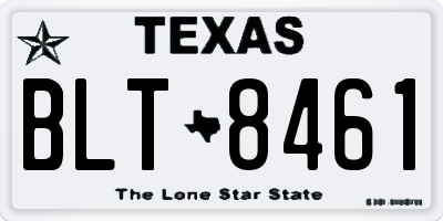 TX license plate BLT8461