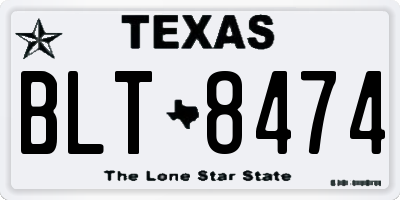 TX license plate BLT8474
