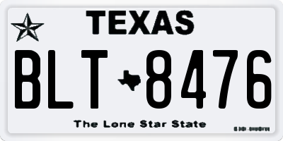 TX license plate BLT8476