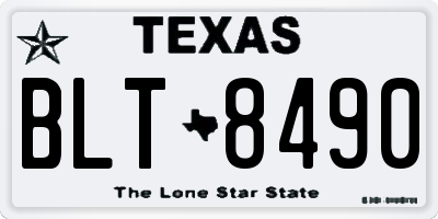 TX license plate BLT8490