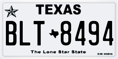 TX license plate BLT8494