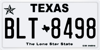 TX license plate BLT8498