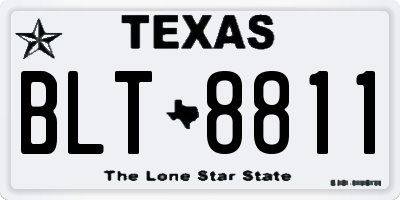 TX license plate BLT8811