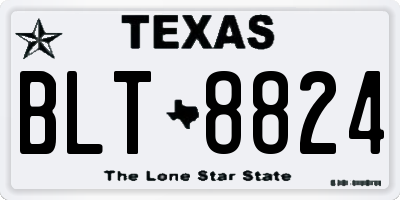 TX license plate BLT8824