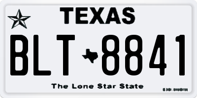 TX license plate BLT8841