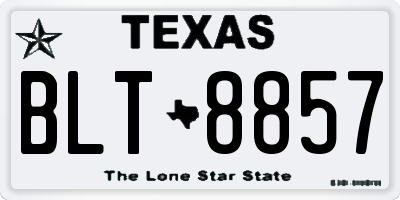 TX license plate BLT8857