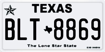 TX license plate BLT8869