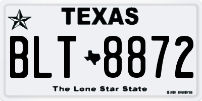 TX license plate BLT8872