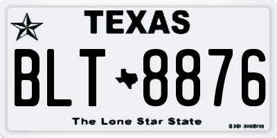 TX license plate BLT8876