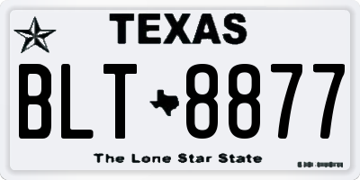 TX license plate BLT8877