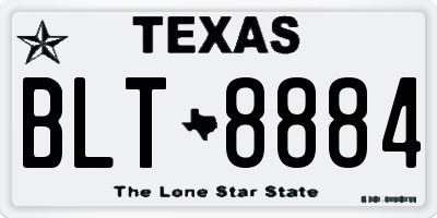 TX license plate BLT8884