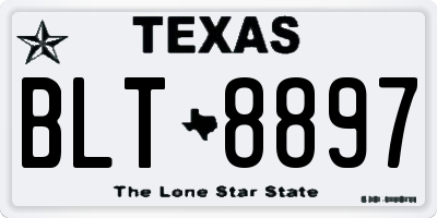 TX license plate BLT8897