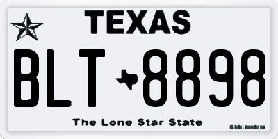 TX license plate BLT8898