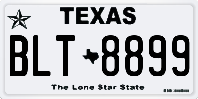 TX license plate BLT8899