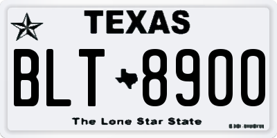 TX license plate BLT8900