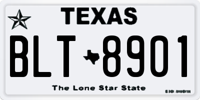 TX license plate BLT8901