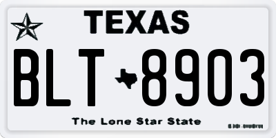 TX license plate BLT8903