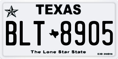 TX license plate BLT8905