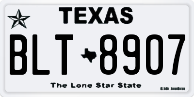 TX license plate BLT8907