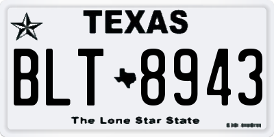 TX license plate BLT8943