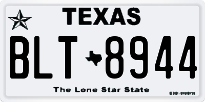 TX license plate BLT8944