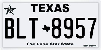 TX license plate BLT8957