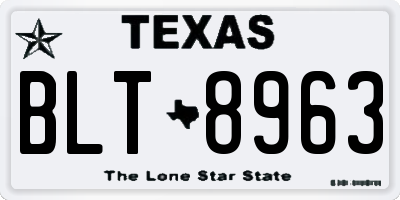 TX license plate BLT8963