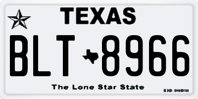TX license plate BLT8966