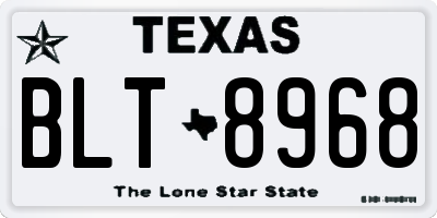 TX license plate BLT8968