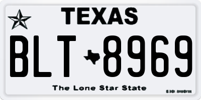TX license plate BLT8969