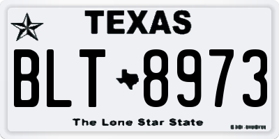 TX license plate BLT8973