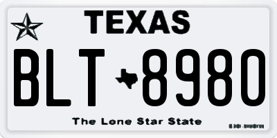 TX license plate BLT8980