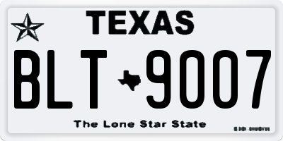 TX license plate BLT9007