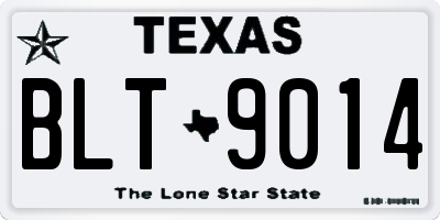 TX license plate BLT9014