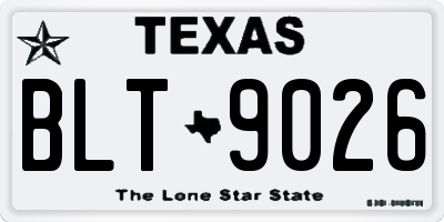 TX license plate BLT9026