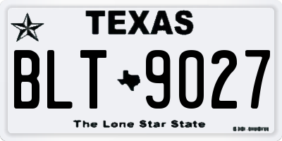 TX license plate BLT9027