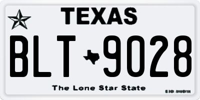 TX license plate BLT9028